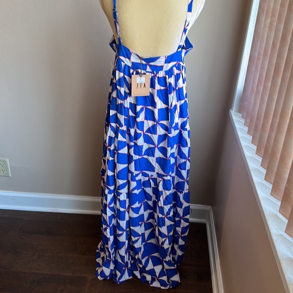 Abel the Label Anthropologie Blue Maxi Summer Dress NWT Boho - Picture 6 of 7